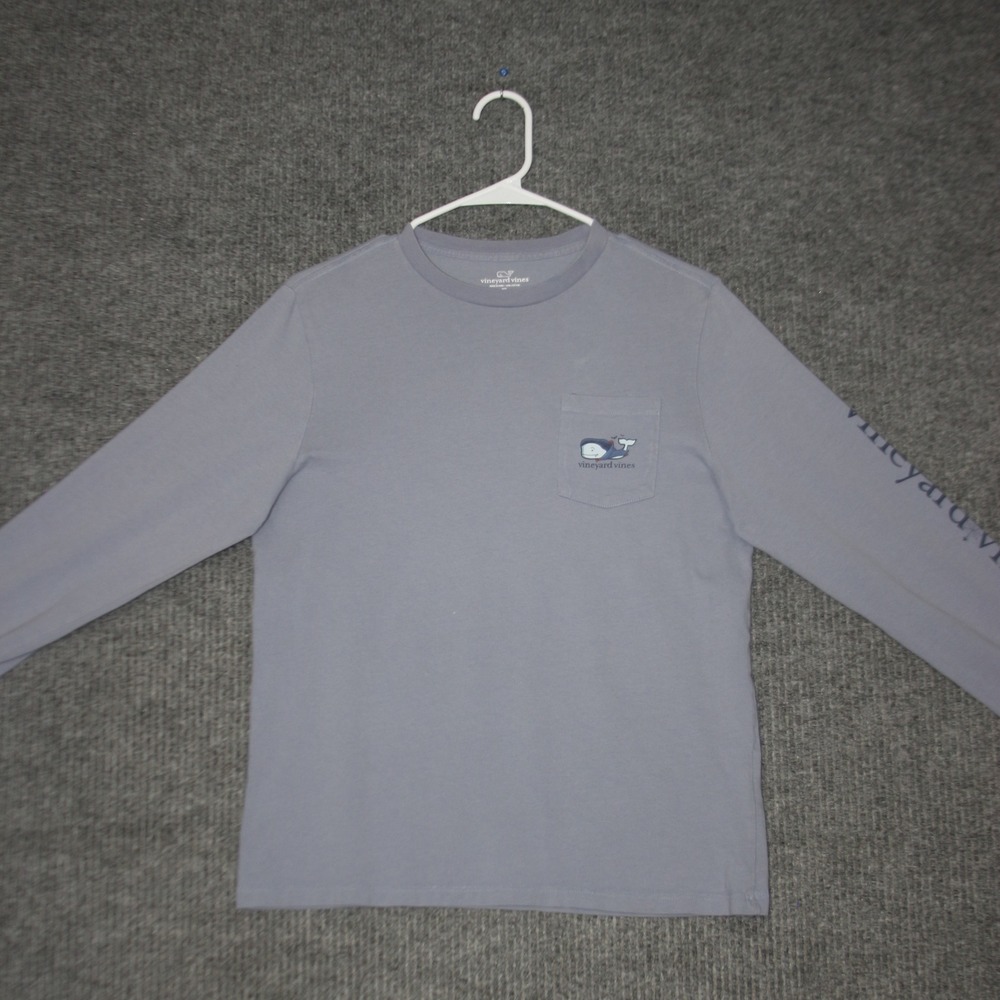 Vineyard Vines T Shirt Gray Kids Long Sleeve Happy Halloween Whale Graphic